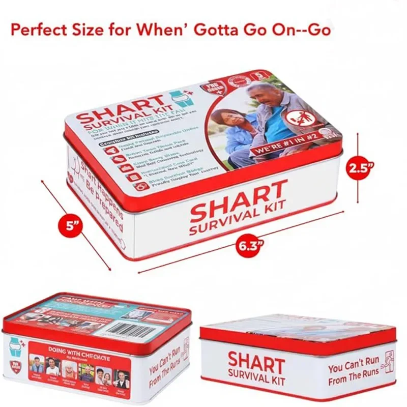 Neuartiges Survival-Set, lustiges Geschenk, tragbares Notfall-Set, humorvolles Scherzartikel-Set, Geschenk in einer Blechdose für Freunde, ideal für Feiertage und Partys. – Detail 6