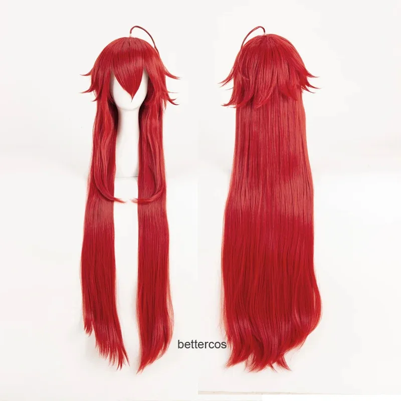 zz04zz12High School DxD Wigs Rias Gremory 100cm Long Red Heat Resistant Synthetic Hair Cosplay + Wig Cap