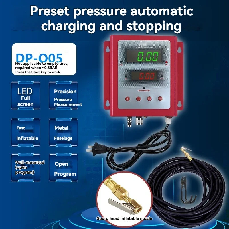 New Automatic Tire Inflator with Preset Pressure for Inflating and Deflating Car Tires with Nitrogen Gas