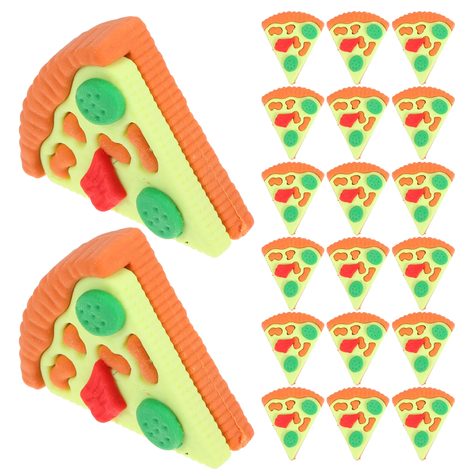 

30 Pcs Triangle Pizza Eraser Adorable Design for School Prizes Kids Classroom Bulk Favors Mini Erasers Study Supplies