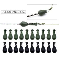 20pcs Fishing Method Feeder Bait Cage Connector Quick Change Beads Hair Carp Rig Chod Bead For Fishing Accessories Tackle