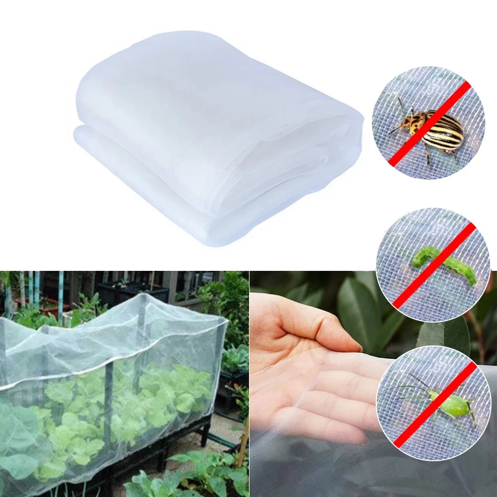 60 Mesh Horticultural Vegetable Greenhouse Net, Orchard Insect and Dust Proof Net Cover, Durable and Not Easy To Break