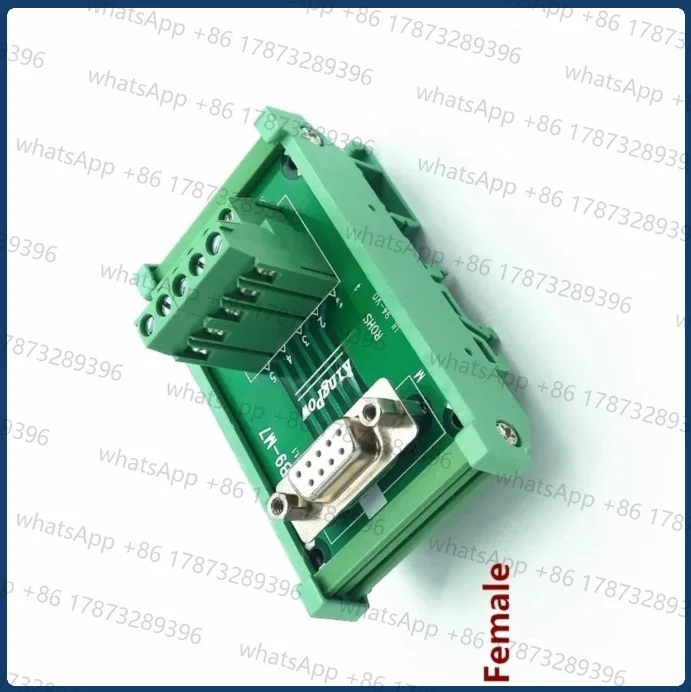 DB9 Male Or Female D-SUB Vertical 9 Pin Port Connector Breakout PCB Board Terminal Adapter Converter Din Rail With Housing