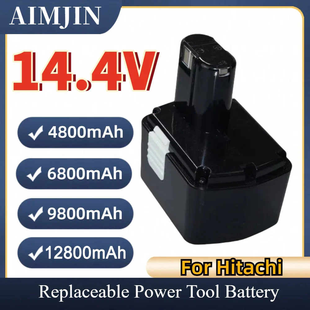 

For Hitachi 14.4V 4.8/6.8/9.8/12.8Ah Rechargeable Battery，Compatible DS14DL DV14DL CJ14DL DS14DVF3 EB1414S EB14B EB1412S EB14S