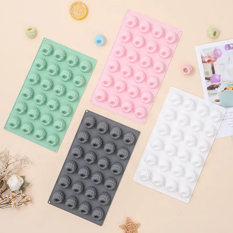 【S】24-Cell Raspberry Design Food Grade Silicone Cake Mold Mousse Mould Chocolate Mold Dessert Baking Tools Kitchen Supplies view 3