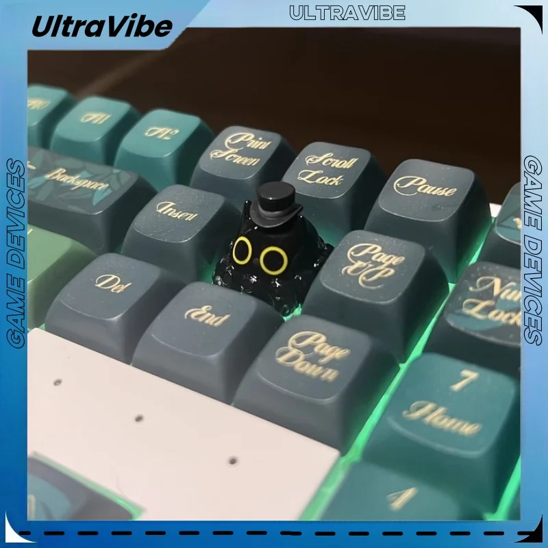 New Octopus Cat Artisan Keycaps Klein Hat Original Personalized Resin Transparent light Anime SA Hight KeyCap Christmas Gift