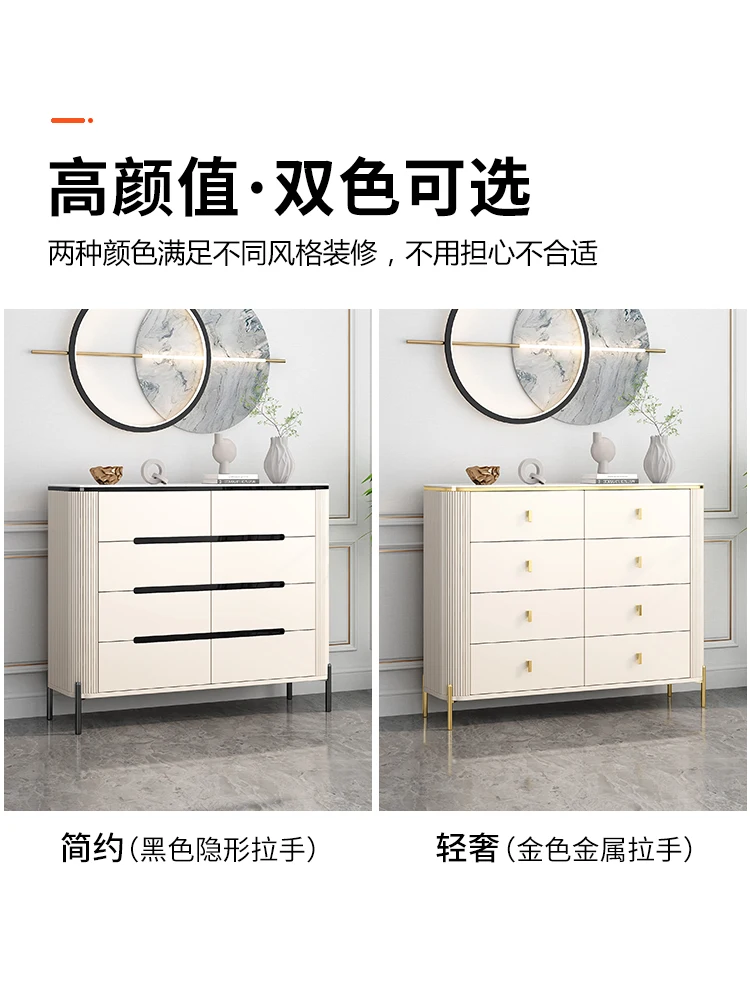 Cream wind chest of drawers Simple modern bedroom living room high-end lockers drawer storage cabinets chest of drawers