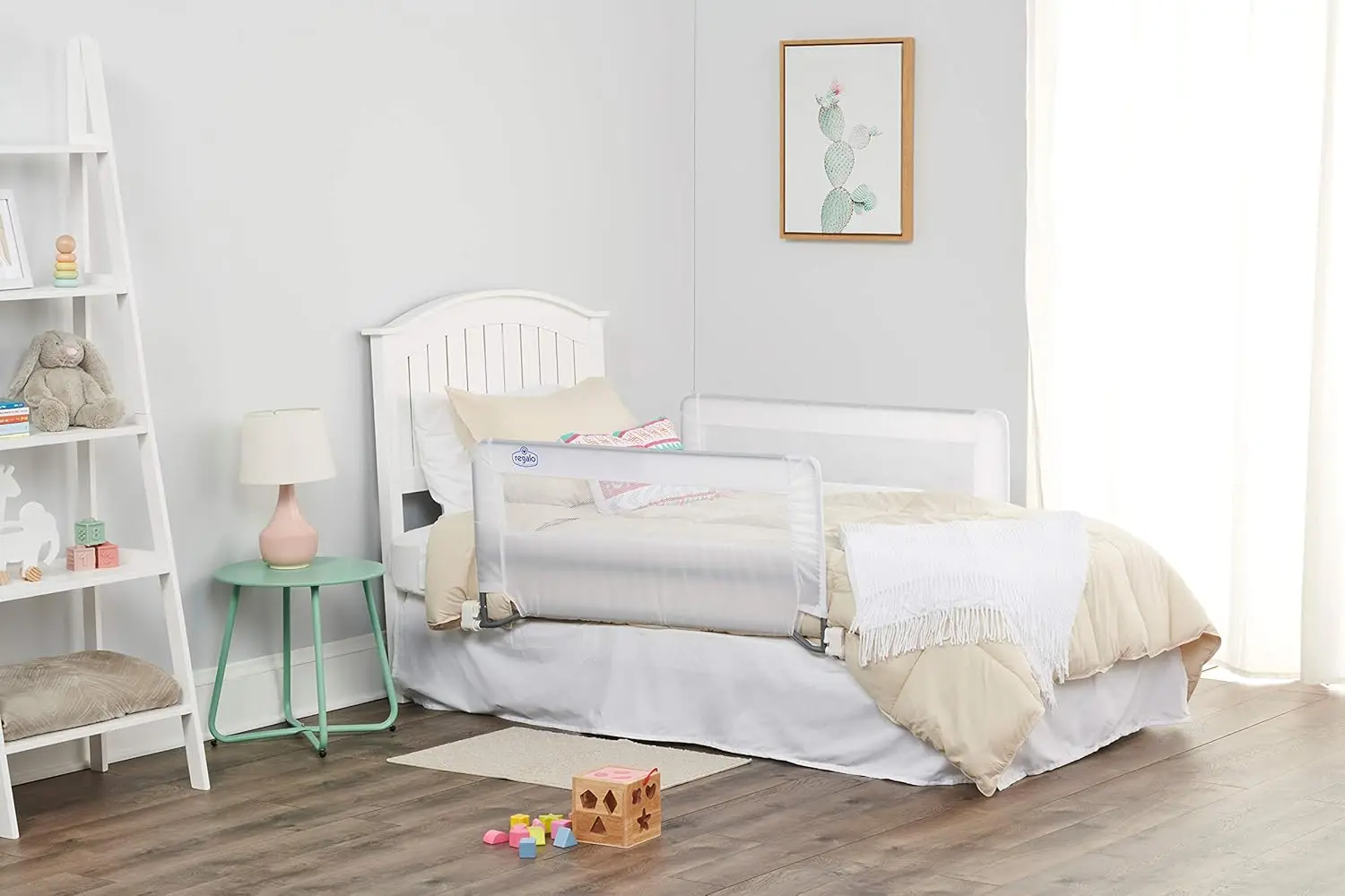 Doppelseitiges Bettgitter mit Sicherheitsanker-System, 2er-Pack