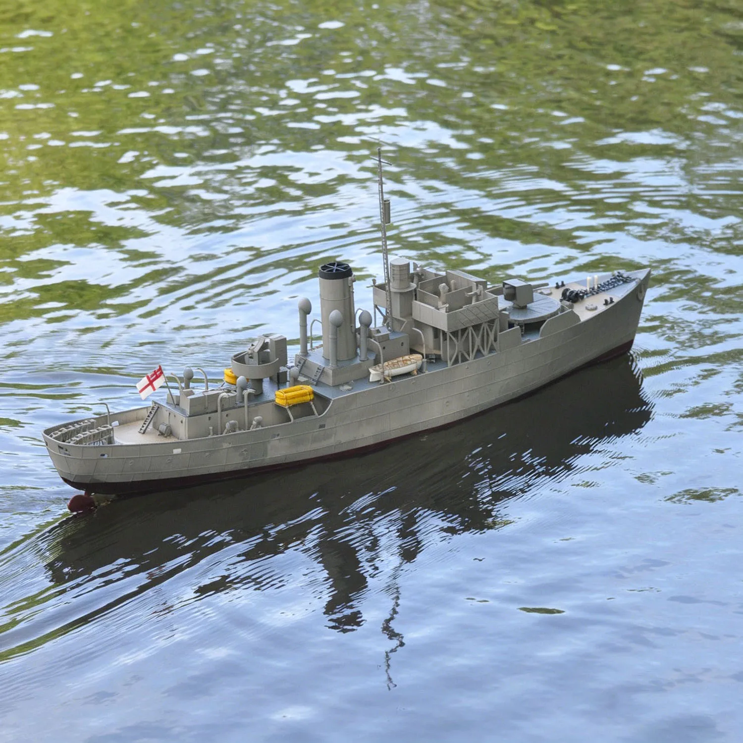

Радиоуправляемый корабль 1/48, 124 см, фрегат класса Flower времен Второй мировой войны, модель корабля с дистанционным управлением, 3D-печатная модель, игрушечный военный корабль, набор для сборки