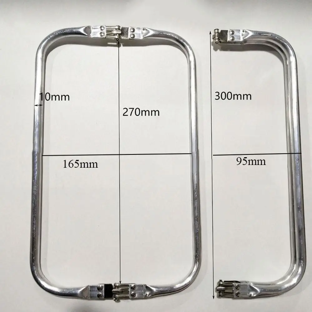 مربع DIY حقيبة يد اكسسوارات الحقائب أكياس أجزاء الفضة صنع محفظة المشبك إغلاق مخلب محفظة معدنية الإطار قبلة المشبك محفظة المشبك