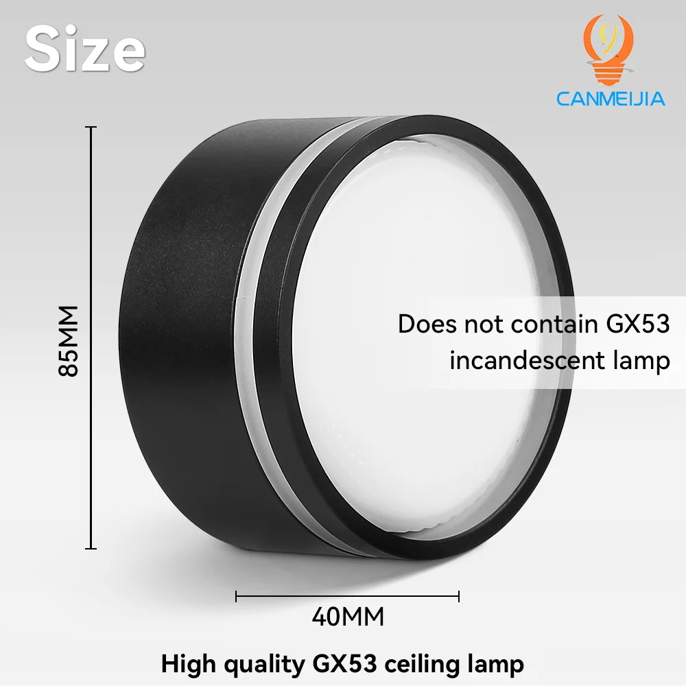 AC85-265V 알루미늄 다운라이트 LED 스포트라이트, GX53 스포트라이트, 침실 표면 장착, 거실 장식