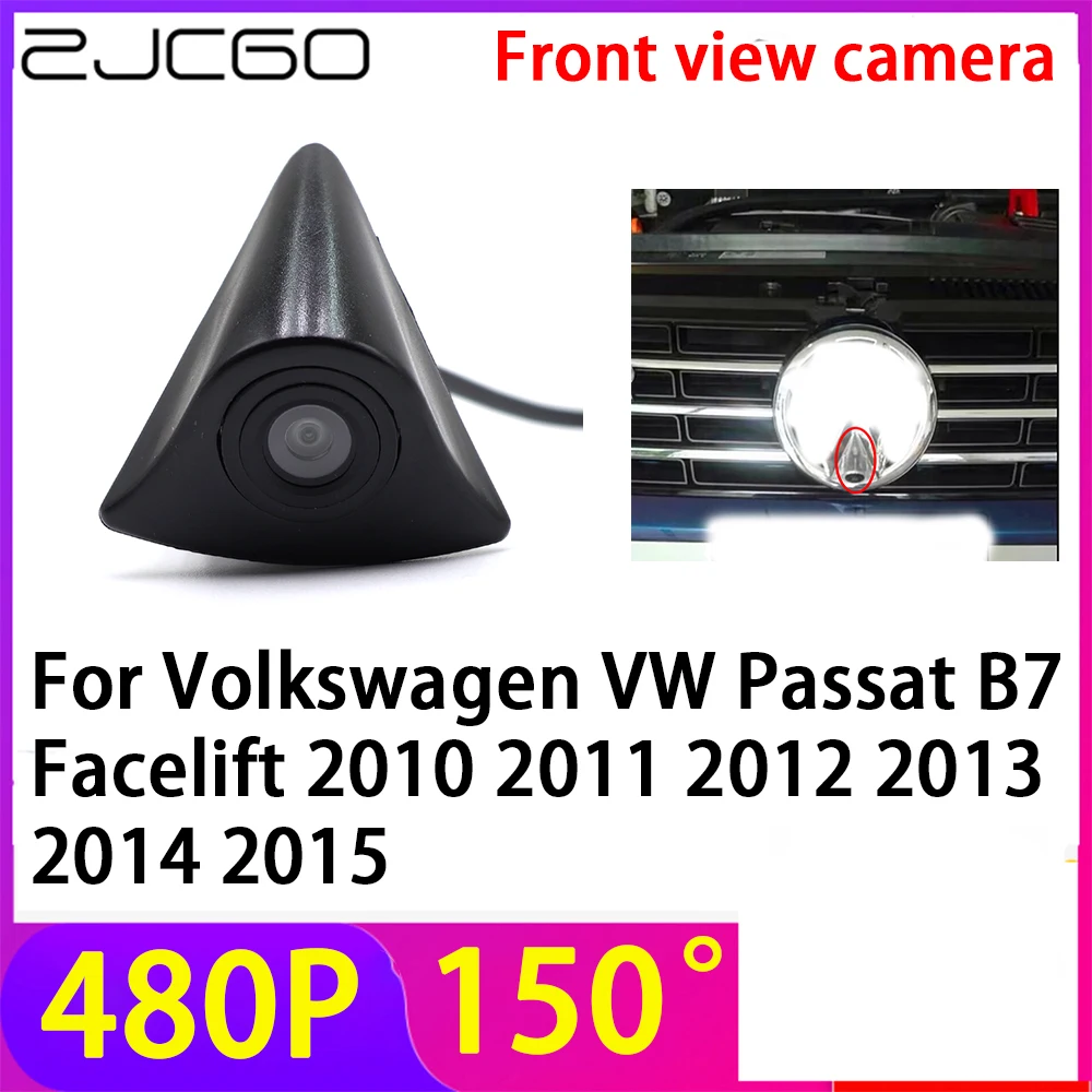 

ZJCGO 480P 150° LOGO Car Parking Front View Camera Waterproof for Volkswagen VW Passat B7 Facelift 2010 2011 2012 2013 2014 2015