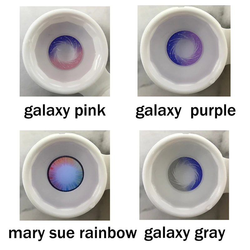 2pcs Colored Contact Lenses with Diopters Graduated Beautiful Pupil Prescription Correct Myopia Hydrophilic Cosmetics Accessory
