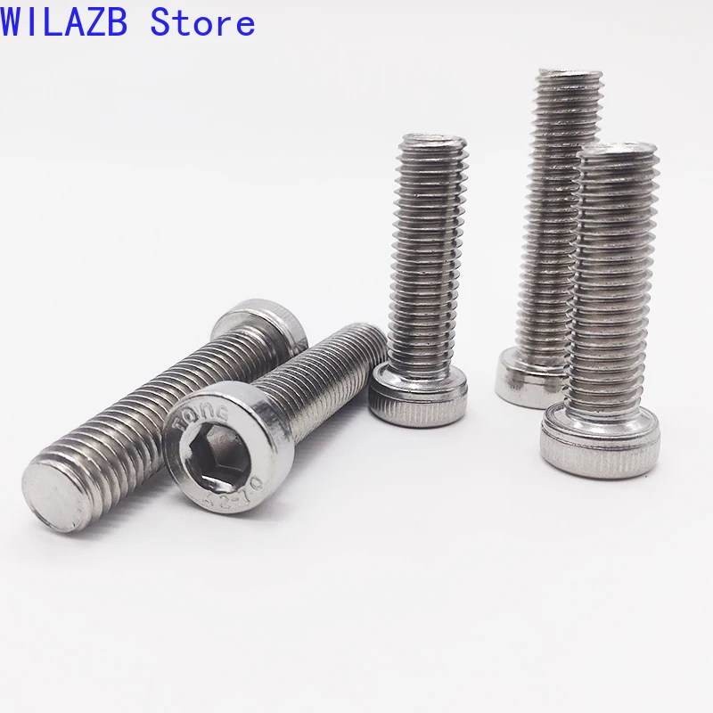 304 Stainless Steel Hex Socket Thin Short Low Cap Screw M3-m12 Din7984 Hexagonal M3 M4 M5 M6 M8 M10 M12 Screws 1-25pcs