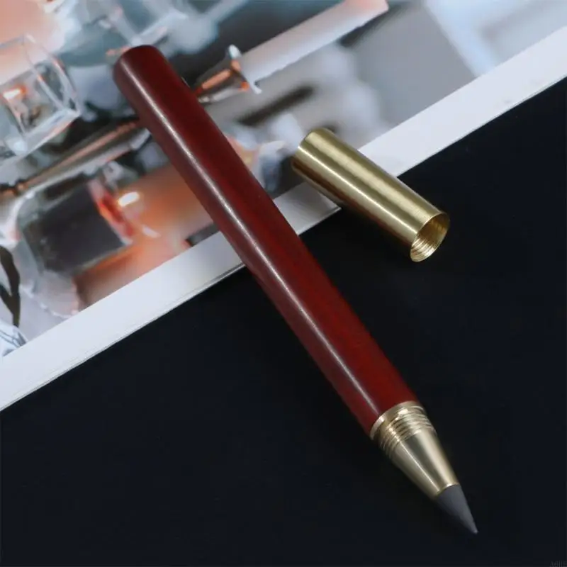 

652F Inkless Pencils, Everlasting Pencil Unlimited Writing Pencil Write Smoothly Metal Inkless Pen for Office School