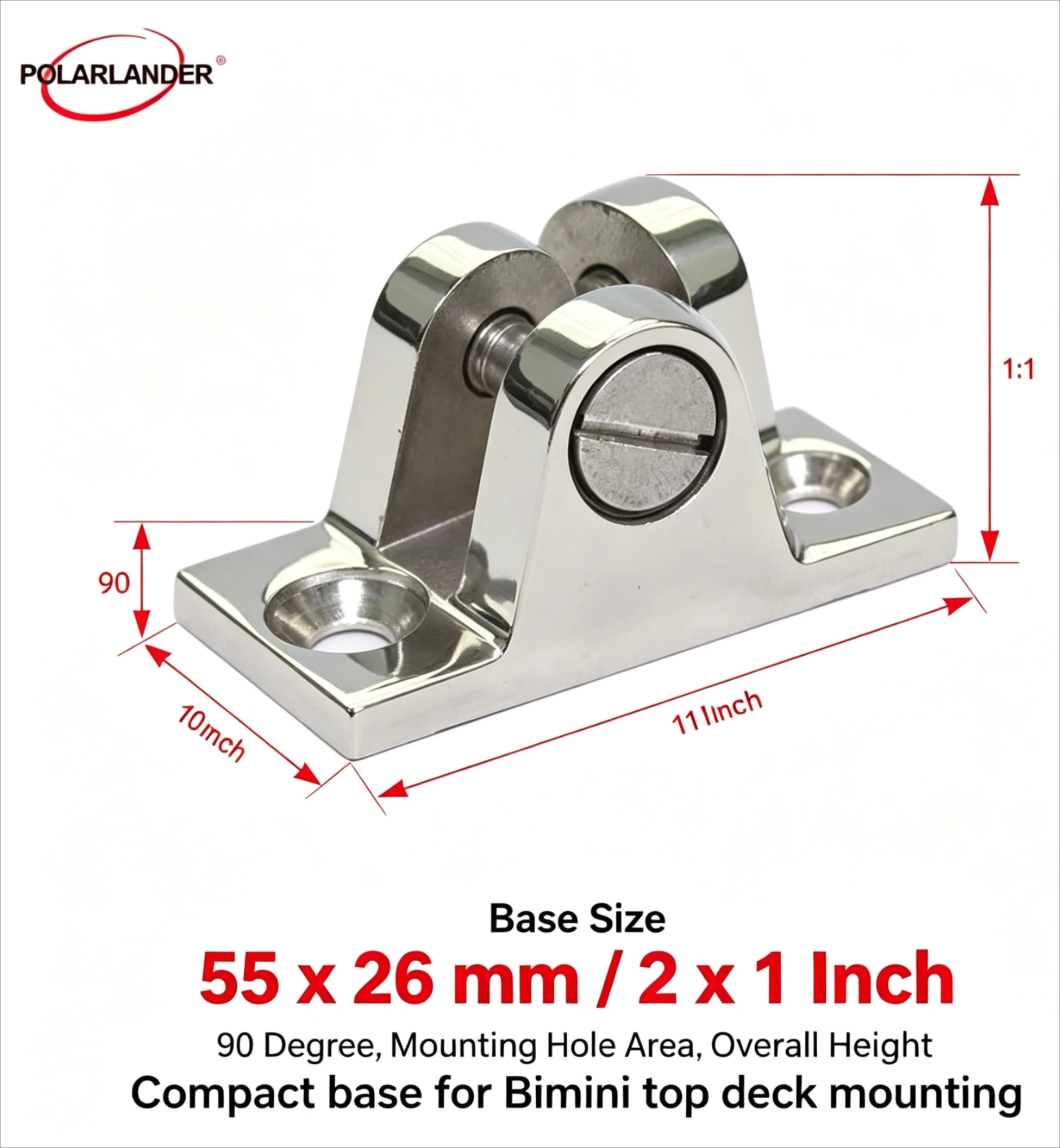 1個入り、頑丈な316ステンレス製90度ビミニトップデッキヒ - Deck Screw Stainless のレビューと価格