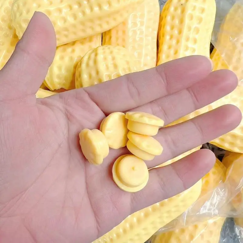 Fillable Peanut  Stress Relief Toy Slow Rebound Soft Sensory Fidget Toy for Teens Classroom Boredom Relief