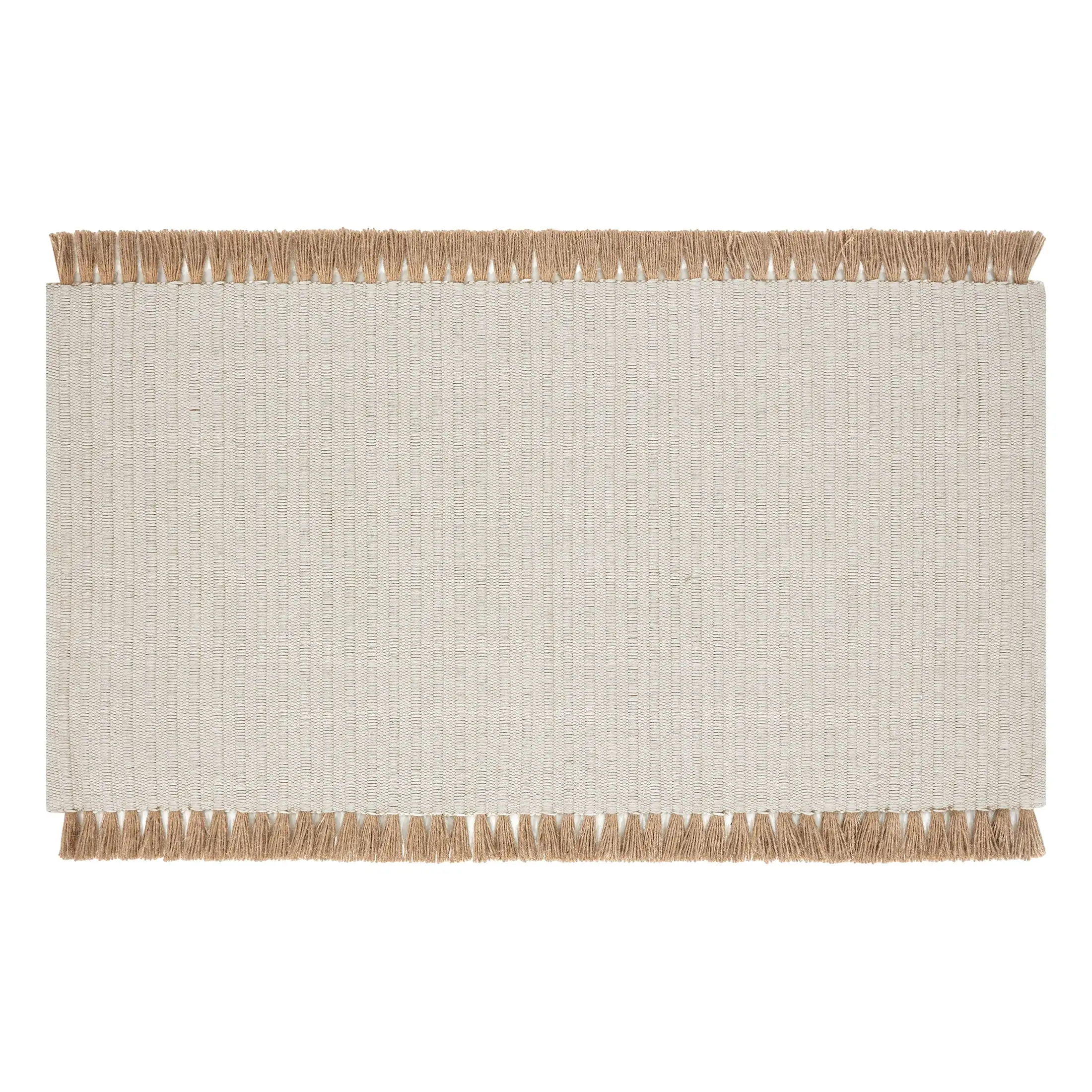 

Коврик Cotton Jute Accent с кисточками, 27 X 45, нейтральный
