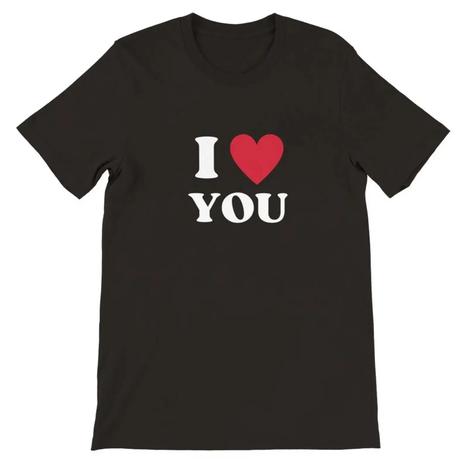 I Love You T shirt Partner schwarz vintage Washed Soft graphic Stretched fashion Slightly Stylish Unisex Top For Everyday Wear