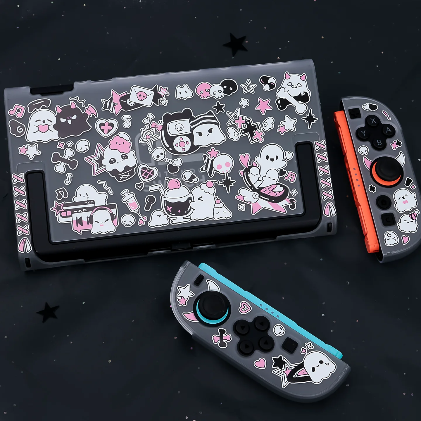 For Nintendo Switch 2 Consoles Joy-Con Game Console Cases Kawaii Cute Ghost Switch 2 Semi-Transparent Hard Protective Case
