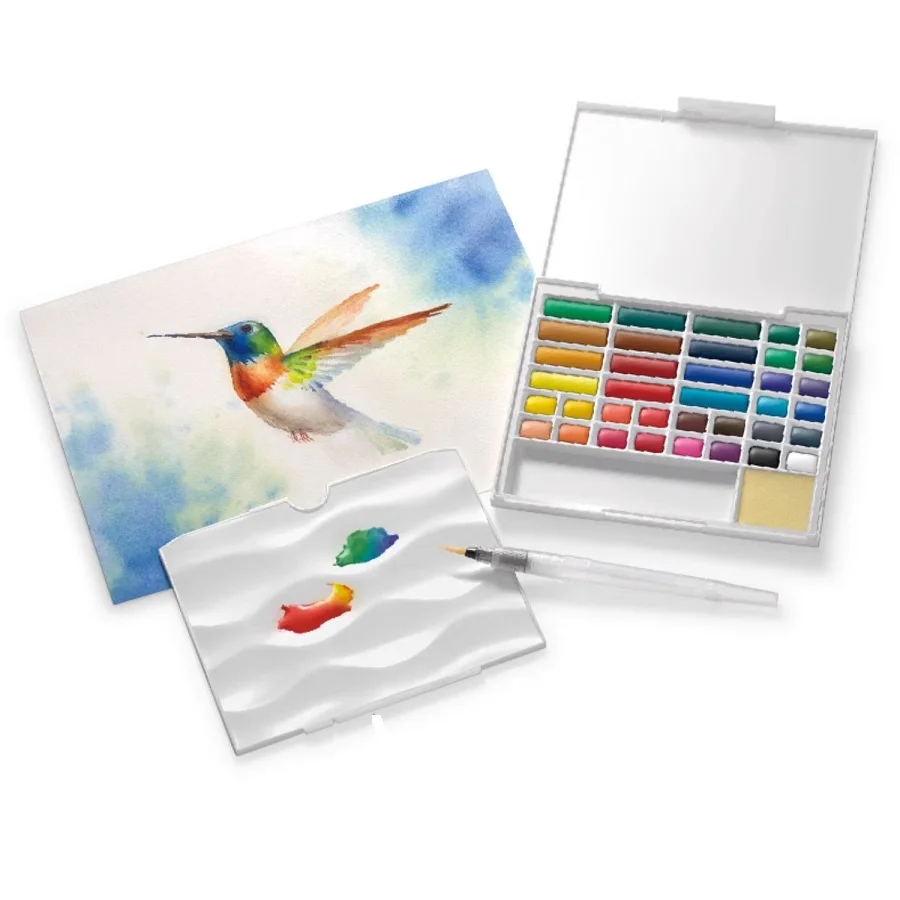 Simbalion WCK 24/36 colors  Solid Watercolor Paint Beginner use Watercolor Cakes