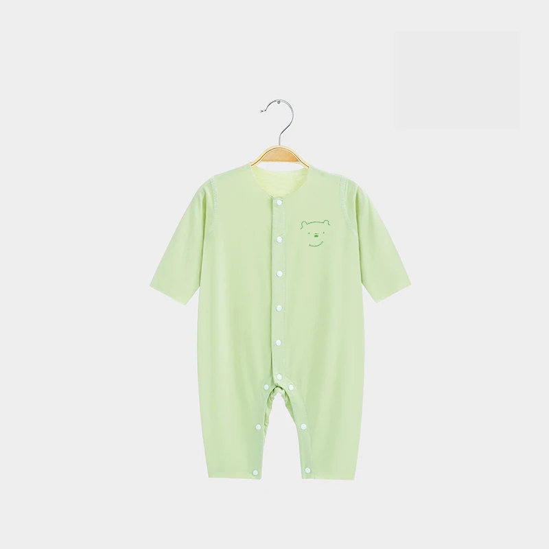 Baby clothes summer thin baby modal pajamas long-sleeved boneless newborn all-season one-piece harem