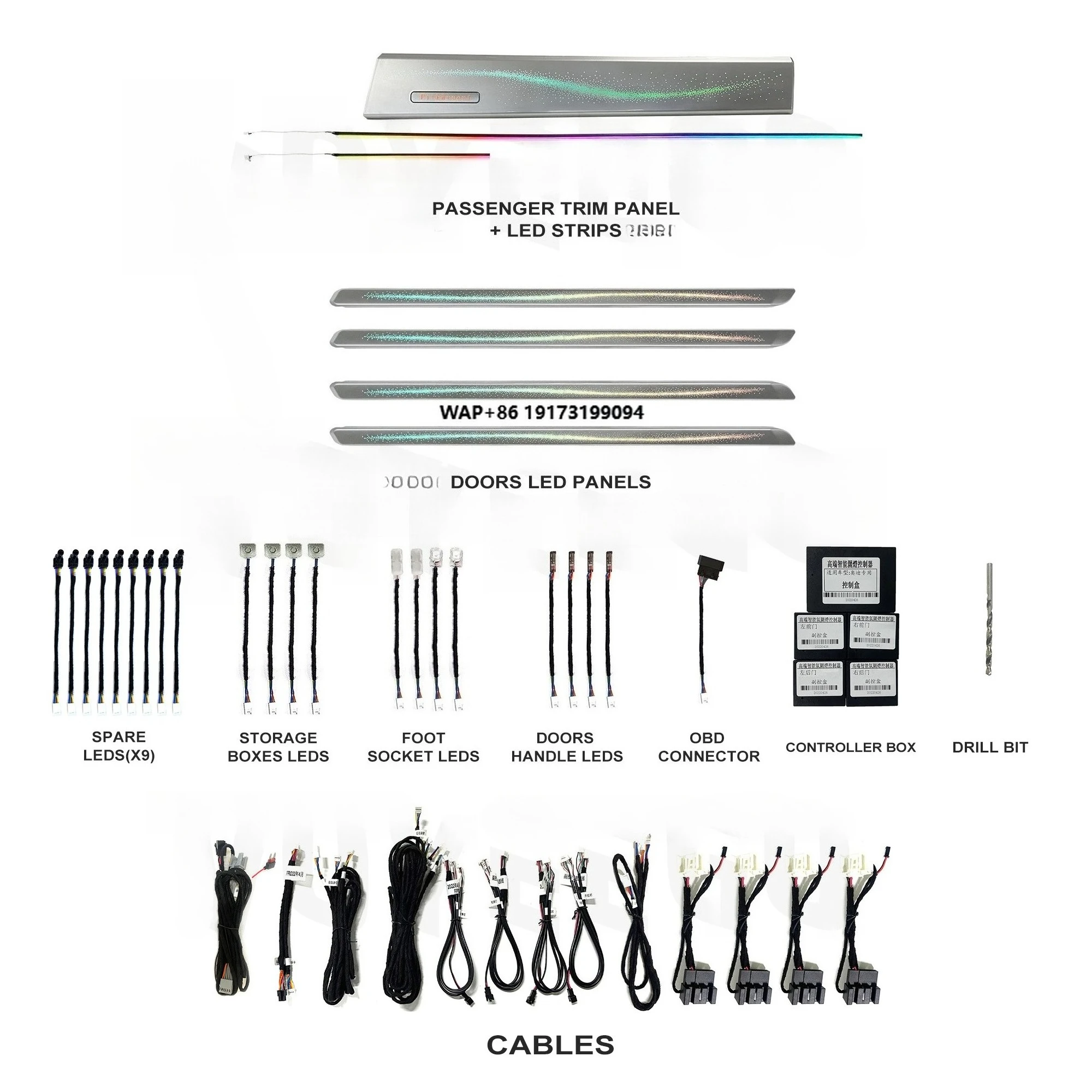 

Voyeego Ambient Lights Good Quality Hot Selling Ambient Light for Q3 2019-2021 Matte Silver Star Style