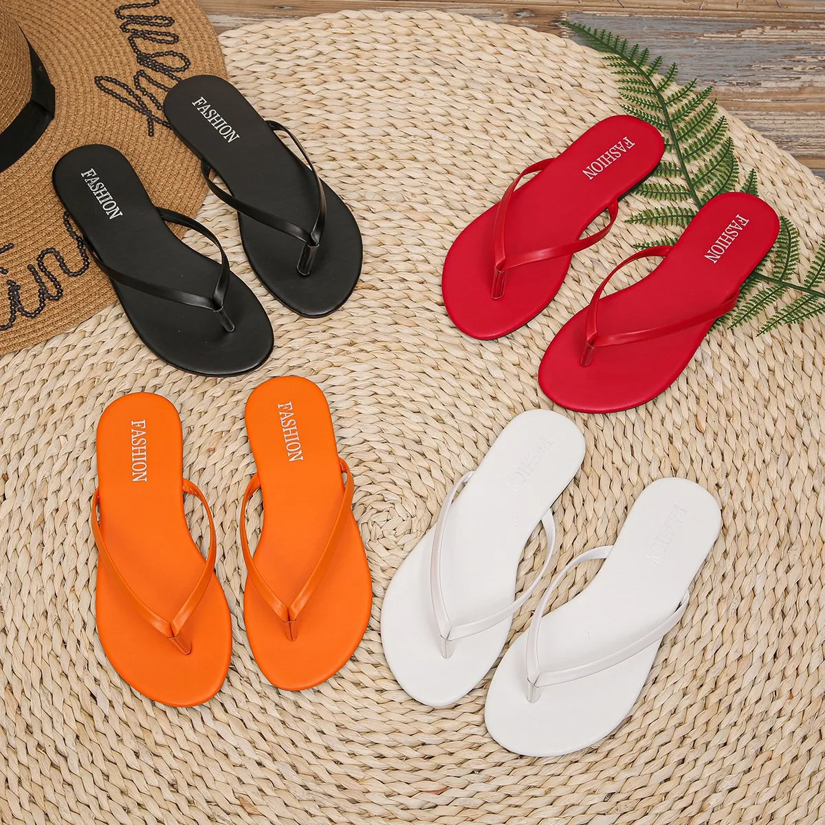 Schuhe Frauen Hausschuhe Flache Große Größe Schiefer Weibliche Strand Rutschen Pantofle Gummi Flip-Flops Niedrigen Weichen Sabot Sommer 2025, Hawaiian Rom