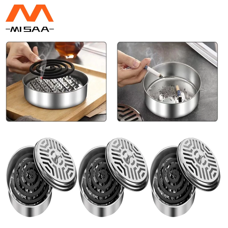 Mosquito Coil With Cover Mosquito Killer Mosquito Coil Box Portable Mosquito Incense Holder Safty Summer Mosquito Coil Ash Rack