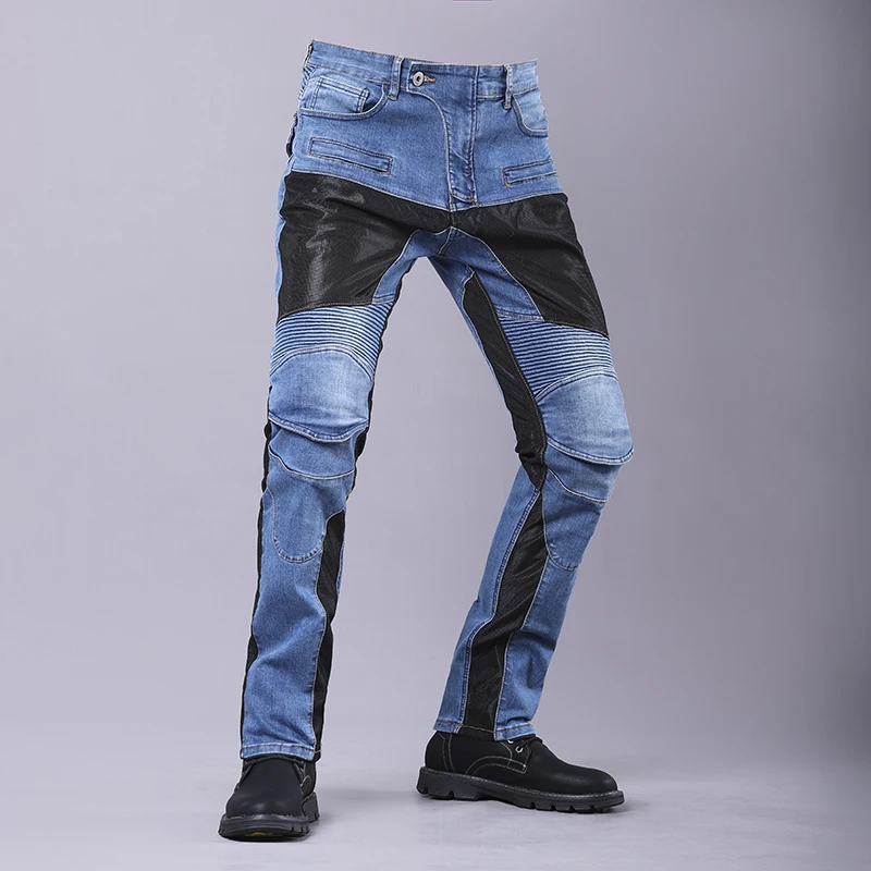Motorcycle Riding Jeans Classic Black Blue With Knee Hip Pads Motocross Racing Pants Touring Outdoor Riding Trousers Four Season image 3