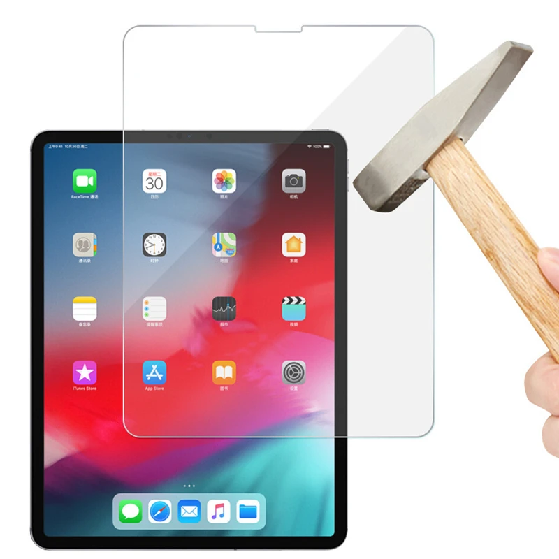 แท็บเล็ตหน้าจอป้องกันกระจกนิรภัยสำหรับ Apple iPad Pro 12.9นิ้ว2018ฟิล์มแก้ว HD