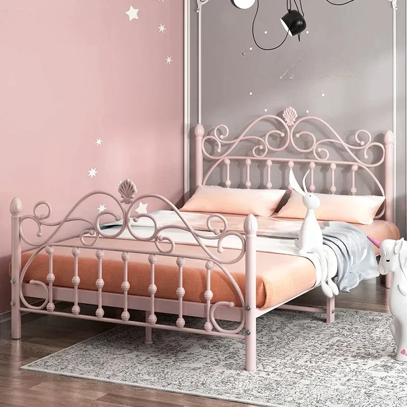 

Кованая кровать в европейском минималистичном стиле, современная, романтичная, высококачественная, для взрослых, мебель для дома