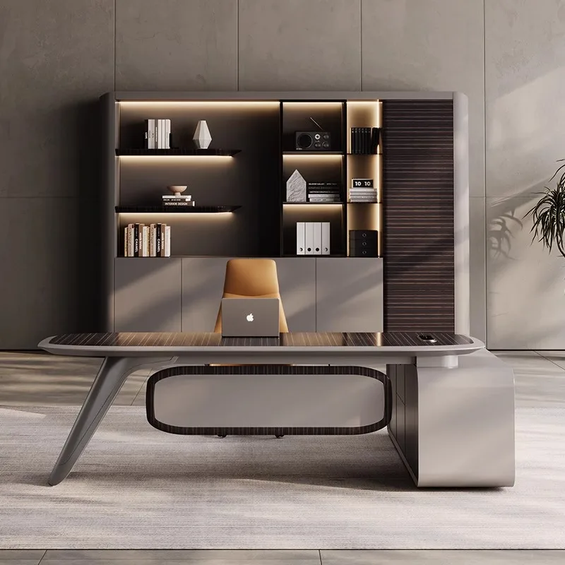 Desk Boss Table Italian Minimalist Light Luxury High-end Supervisor Manager Leader Large Class Desk