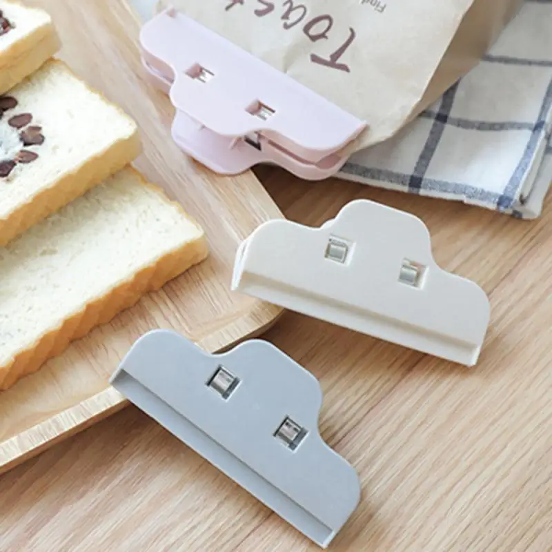 Clipes saco de plástico portátil, Sealer Clamp, Sealing Bag Clips, Grande armazenamento de cozinha, Food and Snack Seal, Ferramenta para o saco, 6PCs