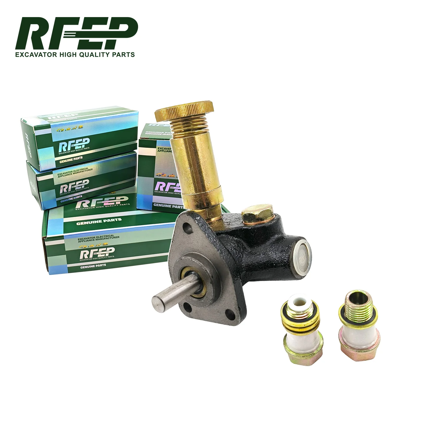 RFEP Hand Fuel Pump OEM 105217-6030 Manual Fuel Supply Pump Fit PC400-6 6D125 Engine Excavator Fuel System Spare Parts