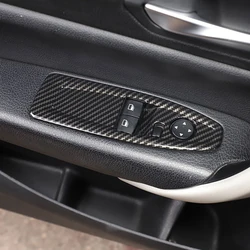 ABS Carbon Fiber Car-styling Window Glass Lift Switch Panel Frame Cover Trim For BMW 1 2 Series F20 F21 F22 F45 F46 2014-2019