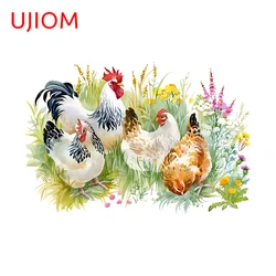 UJIOM 13cm X 8.7cm Chicken Anime Wall Stickers Sunscreen Creativite Kitchen Cupboard Vestibule Decal Wallpapers Home Decor
