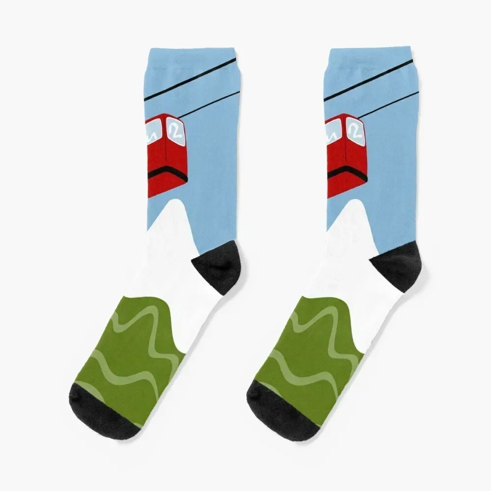 Funicular Socks cartoon happy cotton new year Women's Socks Men's