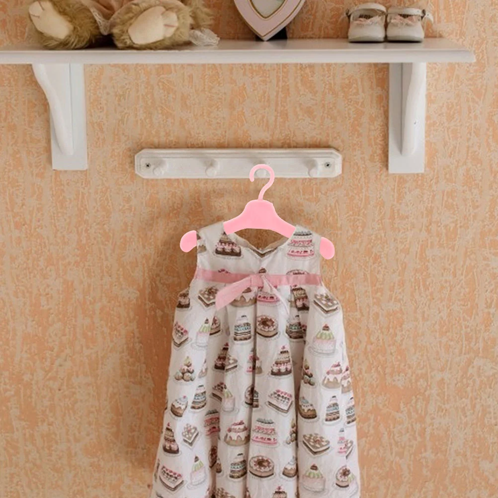 100 stuks hanger mini-hangers meisjeskleding prachtige kleine kledingrek huisbenodigdheden jas voor poppen plastic outfit