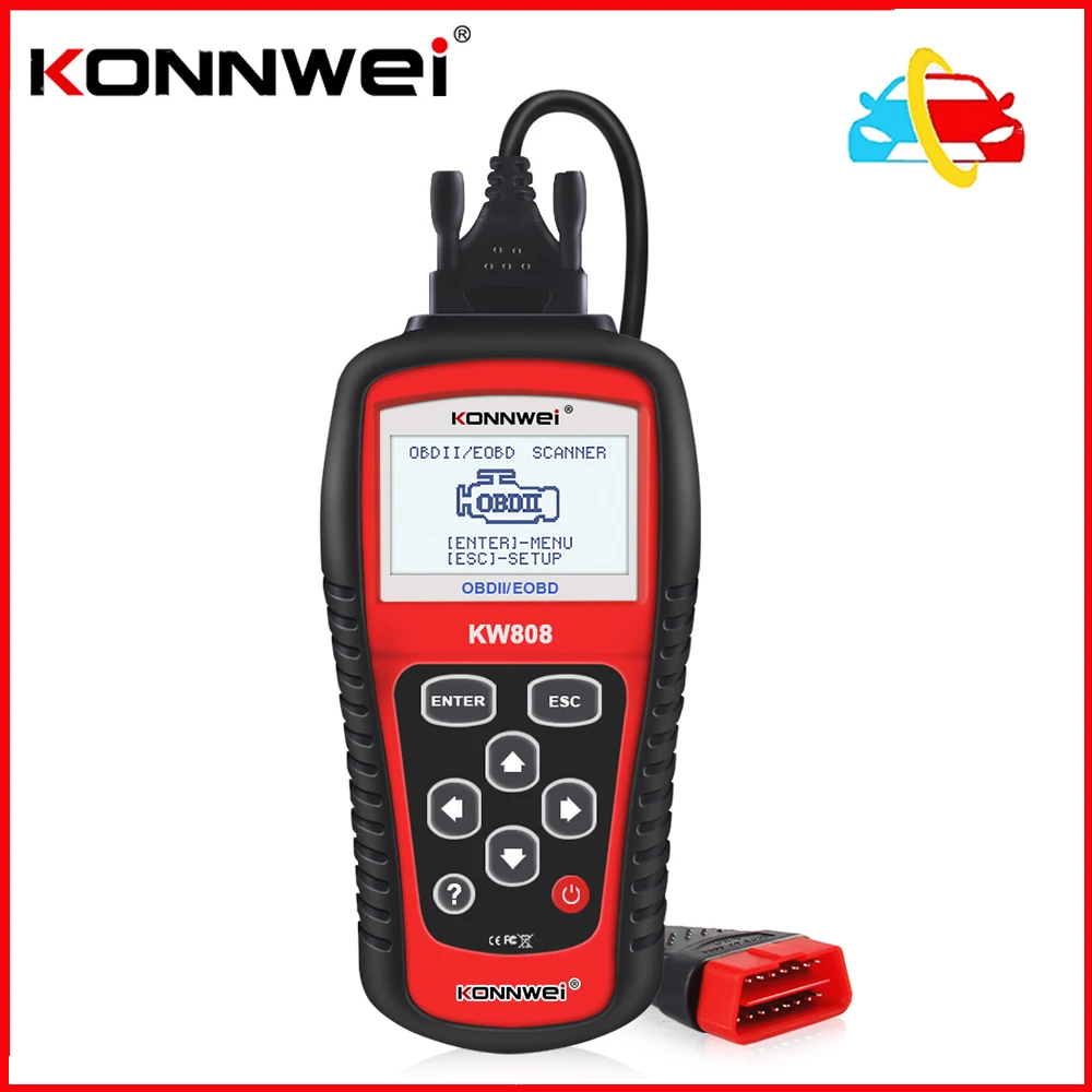 

KONNWEI KW808 kw808 OBD2 Car Scanner OBD2 Auto Automotive Diagnostic Scanner Tool Engine Fualt Code Reader Odb Tools for Cars