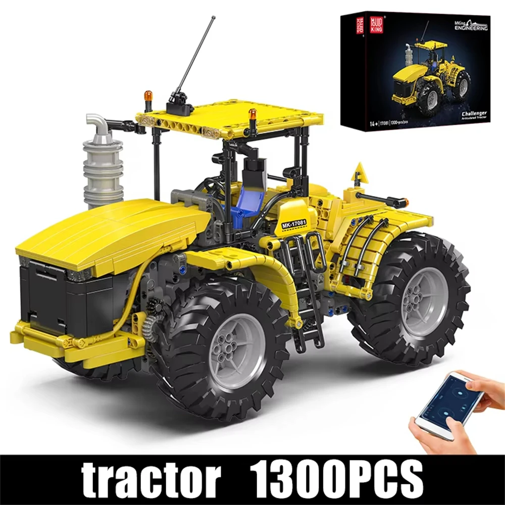 Jouets de construction Mould King 17081/17082, voiture technique, tracteur articulé RC Challenger, camion de chantier, briques, cadeau pour enfants