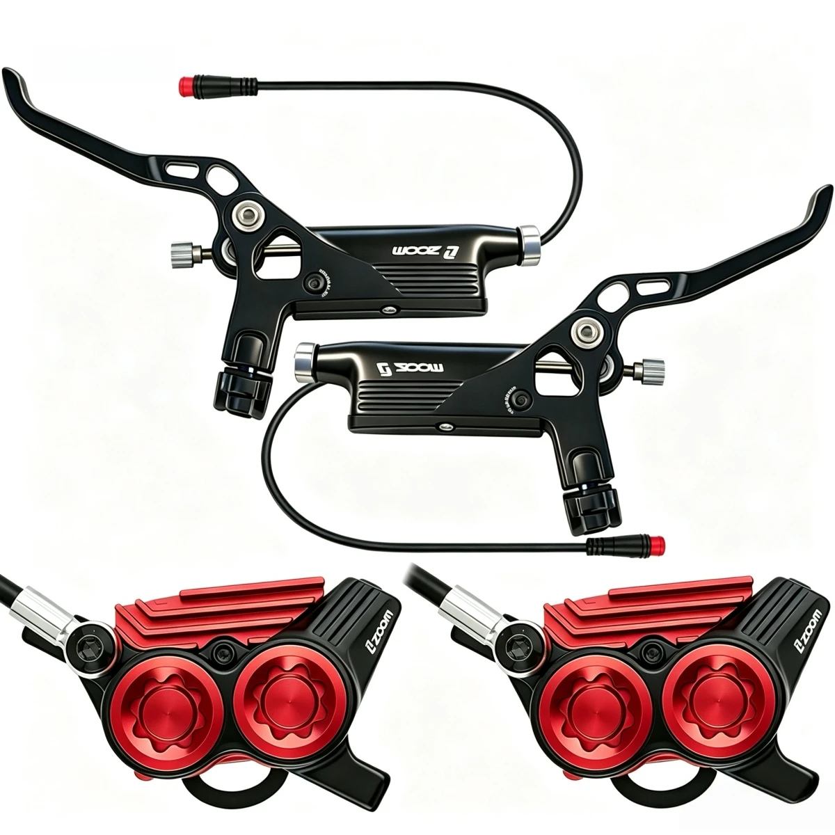 ZOOM HB-950E Hydraulic Disc Brake, 4 Piston, With Power Cut-off Front 1000mm Rear 1800mm for E-Bike Motor Cycling Accessories