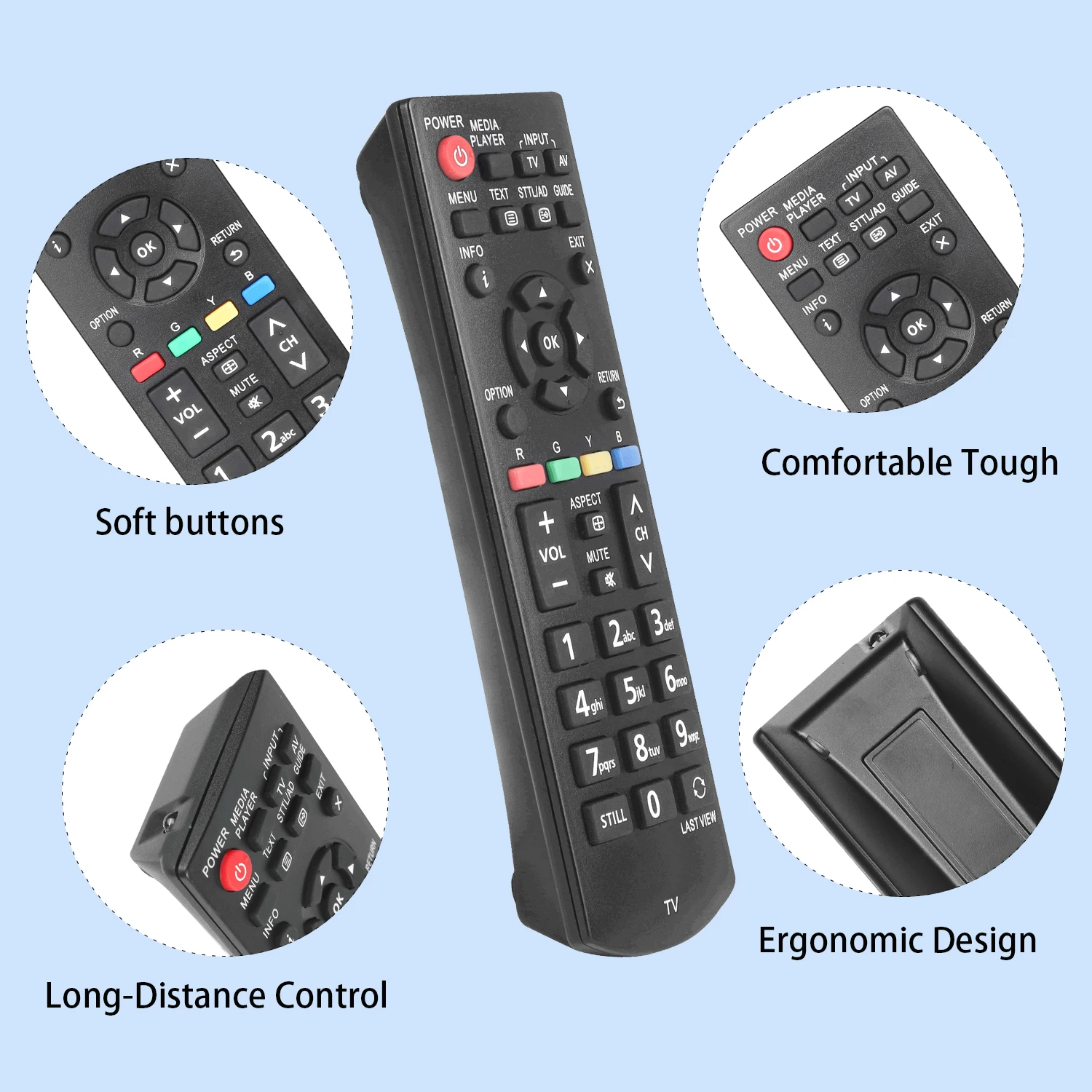 N2QAYB000818 Remote Control For Panasonic TV TH-24A400A TH-24A400Z TX-32A400 TH-32A400A TX-39A400 TX-39A400B TX-42A400 TX-50A400