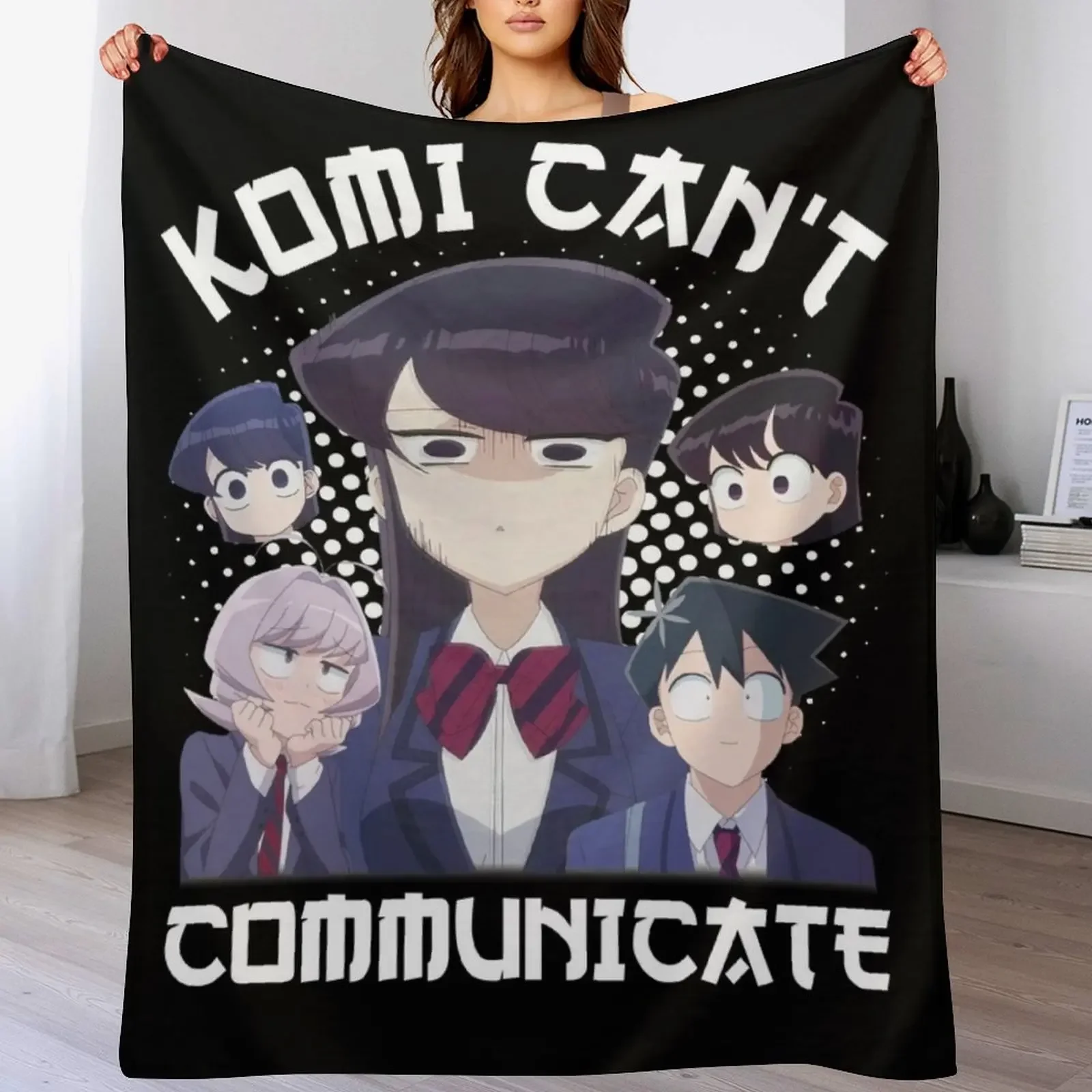 Komi Can't Communicate - komi san Throw Blanket Cozy Home Blanket Gift for Christmas Holiday