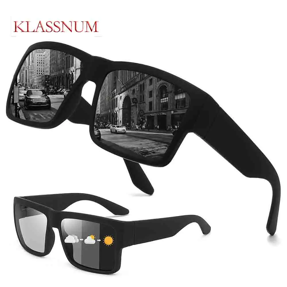 

KLASSNUM Square Sports Polarized Sunglasses Men And Women Uv400 Goggles Versatile Sun Glasses For Fishing Cycling Travel