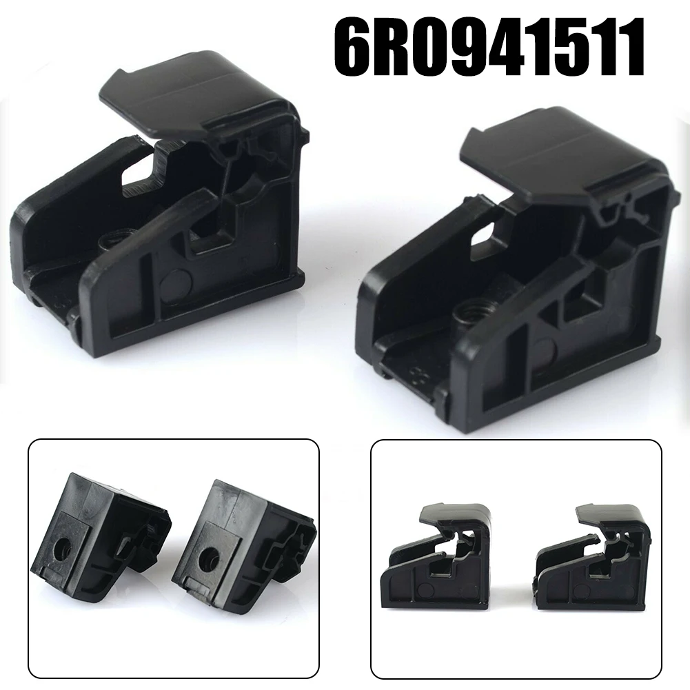 2pcs Auto Black Plastic Headlight Mounting Clip Bracket Headlight Repair Kit Left Right 6R0941511 Car Accessories