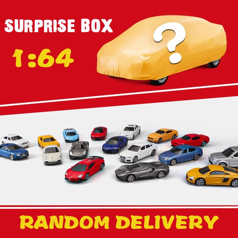 

1/64 Simulation Alloy blind box car racing model Vehicles Metal Hobby Collectible Toy children boys holiday gifts Box