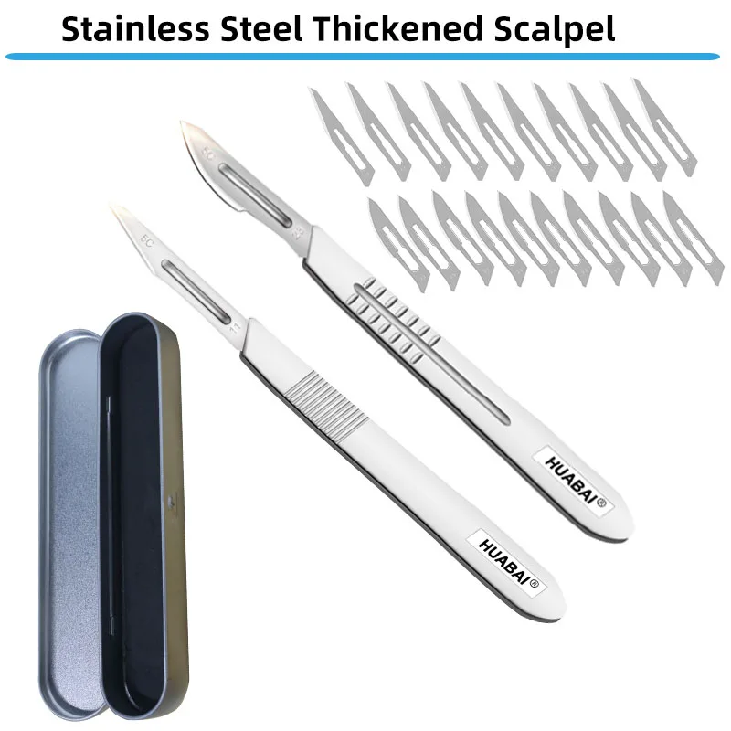 Thickened Stainless Steel Scalpel 11# 23# Metal Carving Knife PCB Repair Animal Scalpel Knife Cut Package Hand Tools Wholesale