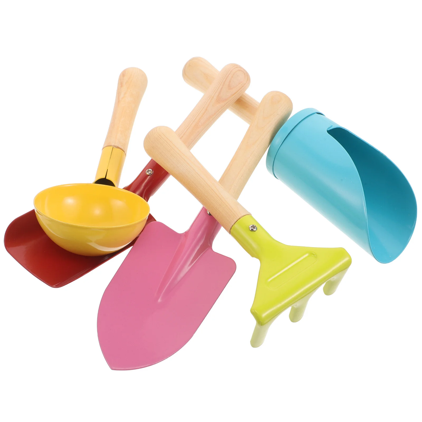 5pcs Kids Gardening Tools Set Children'S Garden Tool Kit For Outdoor Sand Play Beach Activities Safe Lightweight Yard Planting