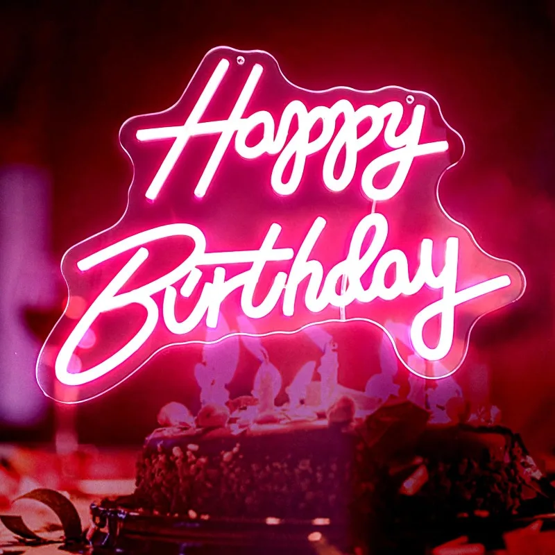 Imagem -04 - Grande Neon Sign Wall Decor Light up Backdrop Birthday Party Usb Powered Cor Rosa 16.5 x 10